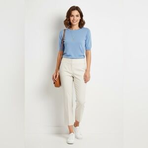 Express Studio Stretch White Ankle Pants